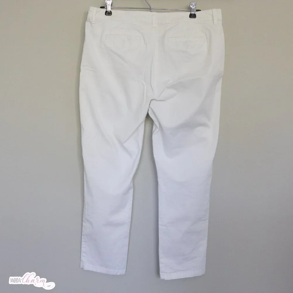 Gap Khakis Skinny Boyfriend White Pants - Picture 4 of 6